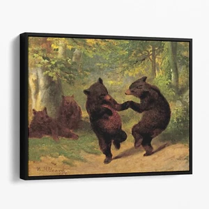 Dancing Bears By William Holbrook Beard Canvas Wall Art Print - Picture 1 of 7