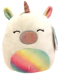 NWT Squishmallows 8” White Plush Sofia Unicorn w/ Rainbow Belly - RARE - Picture 1 of 3