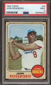 1968 Topps #65 John Roseboro PSA 9 Dodgers *Invaj3023 - Imagen 1 de 2