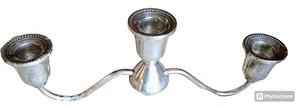 2 CANDELABRA TOP-ARM EXTENSION TOPPER WEIGHTED STERLING SILVER - Picture 1 of 2