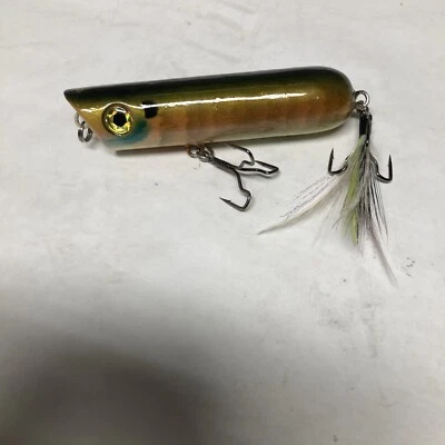 Fat Boy 5’ inch Topwater Fishing Lure, Wooden Handmade In Bluegill Color!!! - Image 1 of 4