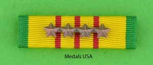 VIETNAM SERVICE MEDAILLE BANDLEISTE mit 4 Bronze Kampagne / Battle Stars - Bild 1 von 1