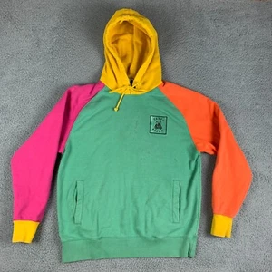 Teddy Fresh Hoodie Sweatshirt Adult Sz XL Multi Retro Colorblock Pullover Fleece - Picture 1 of 14