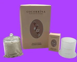 COCORRINA Gemstone Diffuser Set Clean Linen Scent 8.4 oz Crystals 1 Fl Oz Oil - Picture 1 of 5