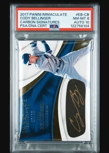 2017 Panini Immaculate Cody Bellinger Carbon Signatures PSA Auto 10 - Picture 1 of 1