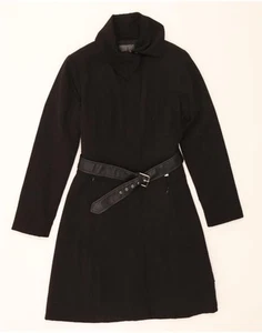 CALVIN KLEIN Womens Overcoat IT 44 Medium Black Polyester DD36 - Picture 1 of 3