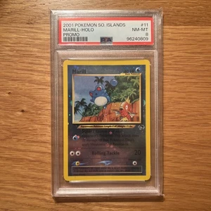 2001 Pokemon Southern Islands Promo 11 Marill-Holo PSA 8 Englisch - Bild 1 von 4