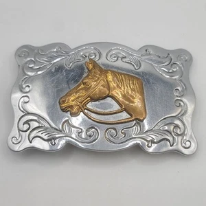 Vintage Horse Belt Buckle Pony Western Silver Tone Chambers - Picture 1 of 11