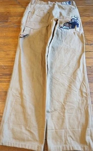 Vintage Raw Blue Y2K Hip Hop Baggy Embroidered Denim Jeans Size 30x29 Skater JNCO - Bild 1 von 14