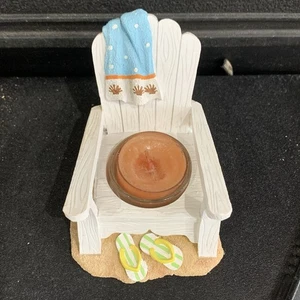Chanclas Yankee Candle 2012 Bahama Adirondack silla soporte de luz de té playa arena - Imagen 1 de 8