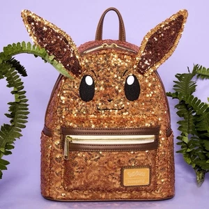 Loungefly Pokémon Exklusiver Eevee Pailletten Cosplay Mini Rucksack - Neu mit Etikett! - Bild 1 von 10