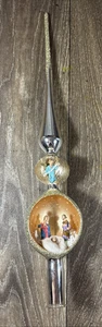 Glass Tree Topper Nativity Scene Christmast Holiday Italy Vintage - Picture 1 of 12