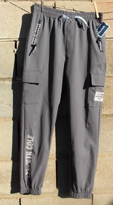 Kenneth cole pantaloni cargo grandi 15 XL 16 grigio bianco tasche OFFERTA 45€ affare - Foto 1 di 7