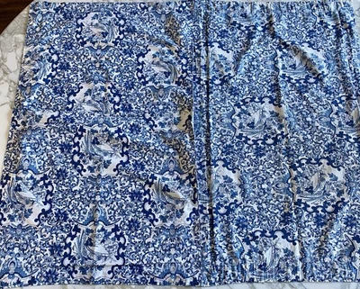 Ralph Lauren 2 King XL Pillowcases Shams Bird Blue White Porcelain Tamarind Pair - Image 1 of 4