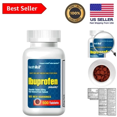 Efficient Pain Relief with 500 Count Ibuprofen 200mg for Headaches & More - Image 1 of 4