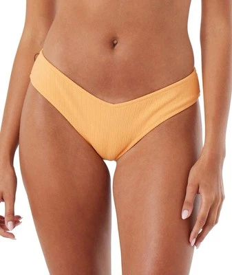 Roxy Juniors' V-Front Cheeky Bikini Bottoms - Papaya, Small $44 - Image 1 of 4
