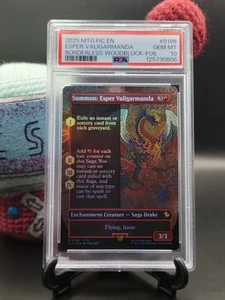 Summon: Esper Valigarmanda (Borderless Foil) - #198 - Final Fantasy - PSA 10 - Picture 1 of 3