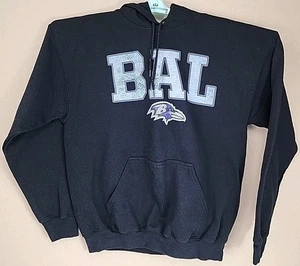 Baltimore Ravens Men's Medium  NFL Black Top Tagless Hoodie - Picture 1 of 8