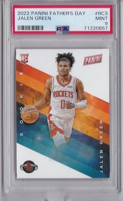 JALEN GREEN 2022 Panini Father's Day Rookies #RC3 RC PSA 9 OKC Thunder - Image 1 of 2