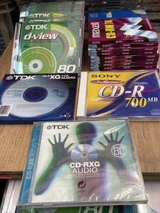 NEW Maxell CD-RW 74 650MB Rewritable x 9. TDK d-view x 8. TDK CD-XRG. x 2. - Picture 1 of 6