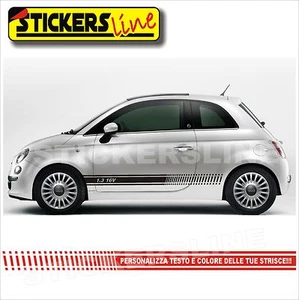 FIAT 500 Abarth Style Stickers Customizable Texts - Picture 1 of 1