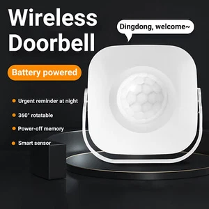Wireless Door Bell Chime Waterproof Doorbell Plugin Receiver 5M Long Range NEW - Picture 1 of 22