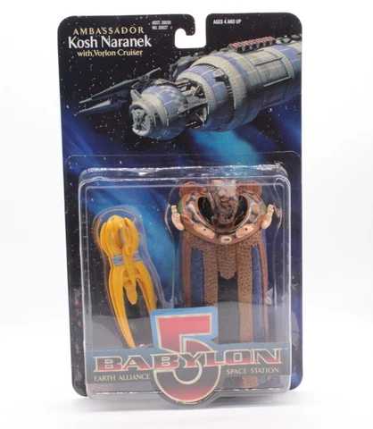 Babylon 5 Earth Alliance Vorlon Kosh Naranek Action Figure W/Cruser Cover