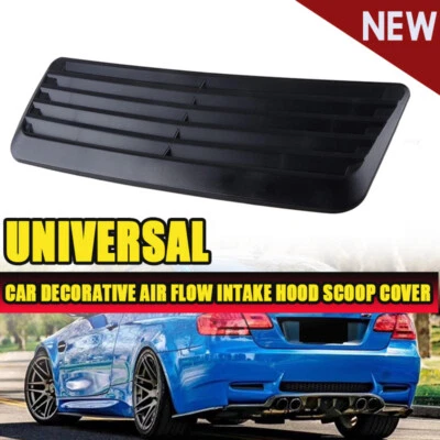Black Car Air Flow Intake Hood Decorative Scoop Vent Bonnet Cover Trim Universal - Image 1 of 4