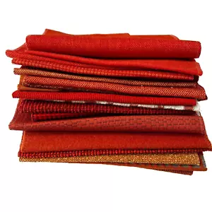 20 Designer Upholstery Fabric Remnants Red | Quilting Squares Craft Textile - Picture 1 of 7