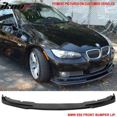 Fits 07-11 BMW E92 E93 3 Series Coupe H Style Front Bumper Lip Chin PU Unpainted - Image 1 of 4