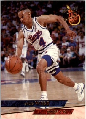 1993-94 Fleer Ultra Basketball Trading Card Spud Webb #165 Sacramento Kings MINT - Image 1 of 2