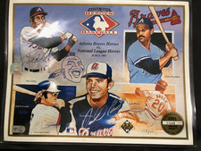 1991 Upper Deck Heroes Atlanta Braves Auto signed Evans Carty MLB Authenticated