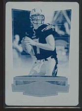 Philip Rivers 2008 Panini Classic Cyan Printing Plate 1/1 
