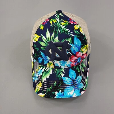 University Of North Carlina Hat Cap Womens Snap Back Hawaiian Floral Logo TW - Image 1 of 4