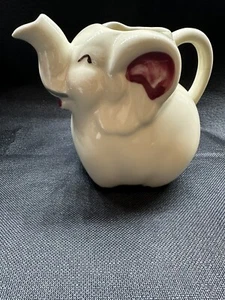 VTG RARE Shawnee Pottery ELEPHANT 1940's Porcelain Milk Creamer Pitcher, USA - Picture 1 of 8