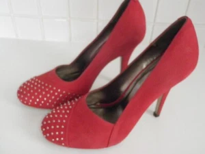 TOPSHOP RED SUEDE STUD COURT SHOES SZ EU 39 UK 6 US 8 - Bild 1 von 7