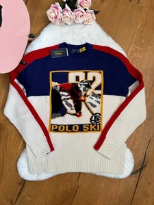 Polo RALPH LAUREN Ski 92 JUMPER Knit Sweater VTG Snow Beach Stadium size XL - Picture 1 of 24