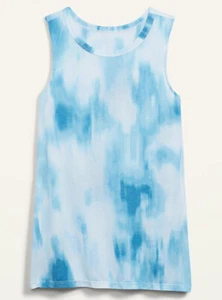 Old Navy Women's UltraLite All-Day Tank Top Royal Blue Tie Dye Size XS, S or M - Picture 1 of 6