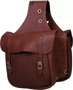 Bolso de montar Western Saddle de cuero genuino Western Trail Horse. - Imagen 1 de 1