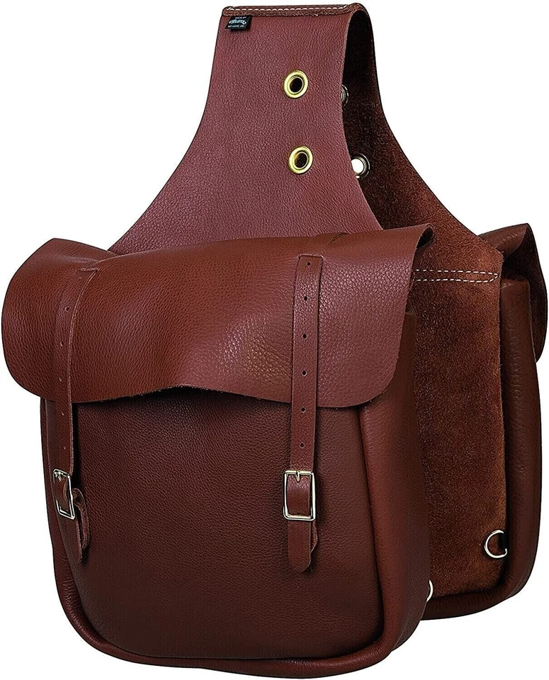 Sac de selle Western Trail Horse en cuir véritable pour selle Western. - Photo 1/1