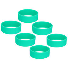 6Pcs Silicone Elastic Sublimation Tumblers Holder Ring Bands Green