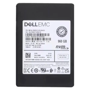 DELL Samsung PM9A3 960GB SSD 2.5" NVMe PCIe Solid State Drive MZQL2960HCJR-00AD3 - Picture 1 of 1