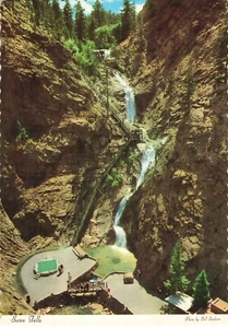 Foto postal vintage de Colorado Seven Falls South Cheyenne Canon CO - Imagen 1 de 2