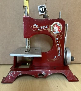 Vintage Hand Crank Metal Toy Sewing Machine Little Mother : By Artcraft - Picture 1 of 7