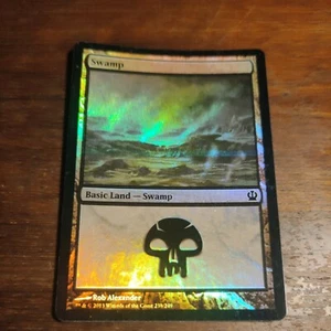 Magic: The Gathering MTG Foil Swamp (238) THS Basic Land Rob Alexander - Picture 1 of 6