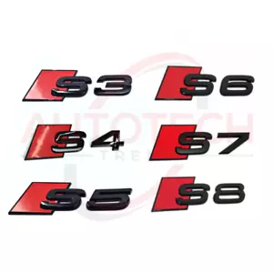 Placa de identificación emblema negro brillante para maletero trasero Audi S3 S4 S5 S6 S7 S8 línea S - Imagen 1 de 38