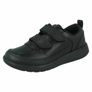 Jungen Clarks Smart Klettverschluss Schulschuhe Scape Schlaghose T - Imagen 1 de 10