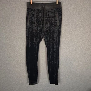 Juicy Couture Damen Jogginghose klein einfarbig schwarz Velours Kordelzug reflektierend - Bild 1 von 11