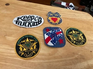 Truckers Keep On Trucking Better Lovers Vintage Patch Patches Lot Of 5 - Picture 1 of 6