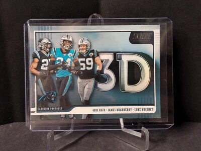 2020 Score 3D #6 Luke Kuechly/James Bradberry/Eric Reid - Image 1 of 2